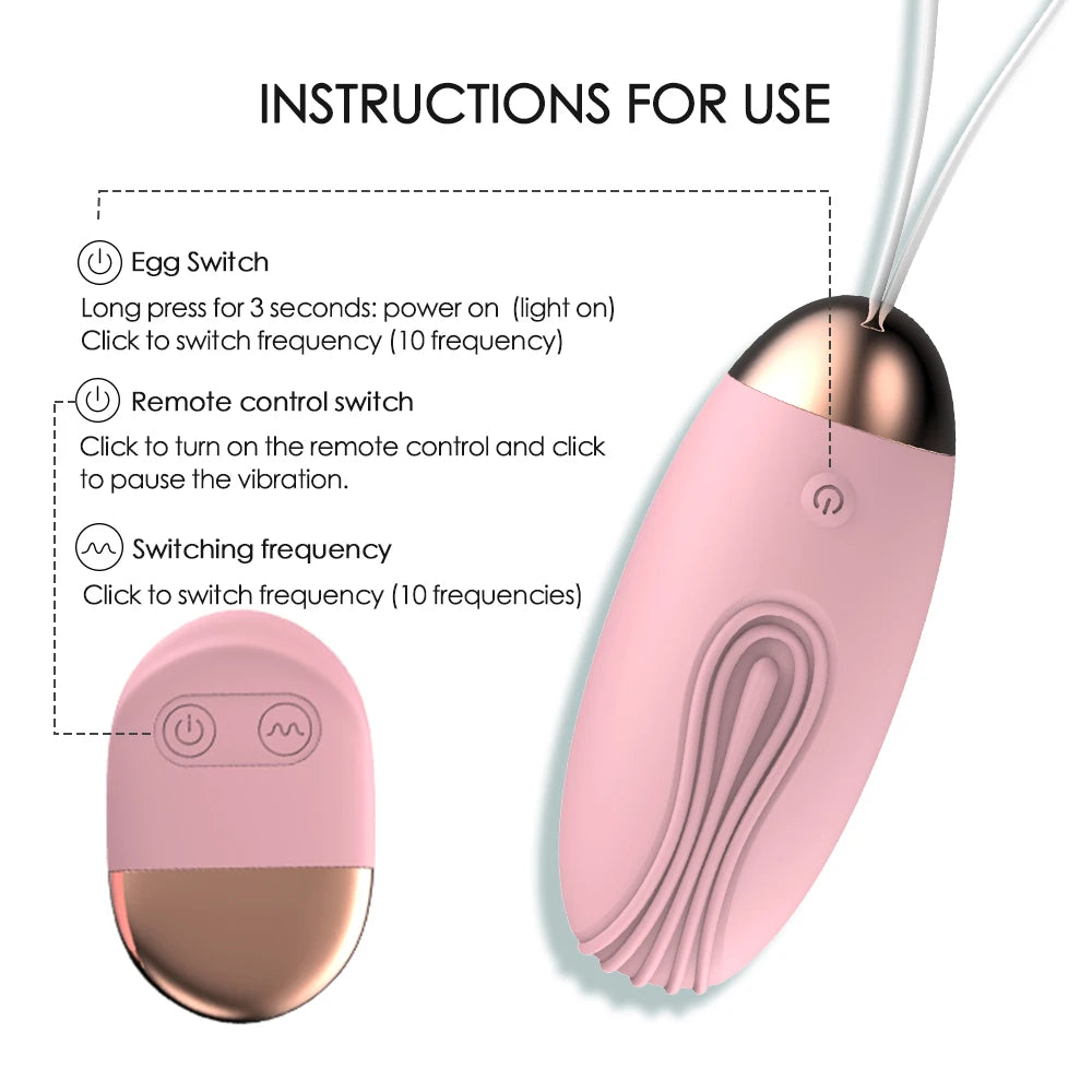 Wireless Remote Control Vibrator for Women 10 Speed Bullet Eggs Clitoris Stimulator Kegel Ball Sex Toys for Women Masturbators