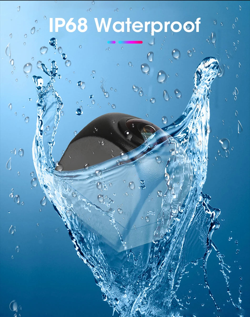 1080P Waterproof Vehicle Camera with Night Vision for Rear View Universal Backup Camera Car Monitor Head Unit Audio Reverse Cam