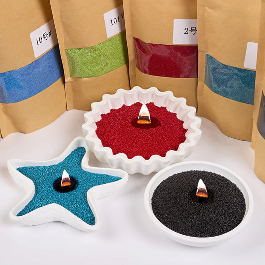 250G 11Colors Sand Wax Ice Flower Wax DIY Scented Candle Making Accessories Snowflake Wax Pearl Candles Sand Painting Tools