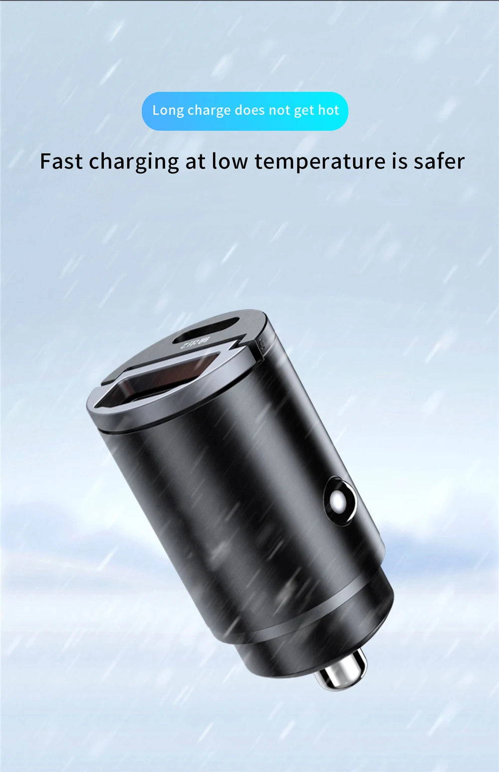 Mini 200W PD QC Pull Ring Fast Charging Car Charger USB C Car Phone Charger Adapter For iPhone 13 12 Xiaomi Samsung Huawei