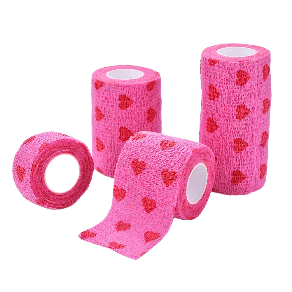 Pet Dog Cat Medical Breathable Elastic Bandage Non-woven Pet Self Adherent Wound Outdoor Retractable Sports Tape Dog Accessories
