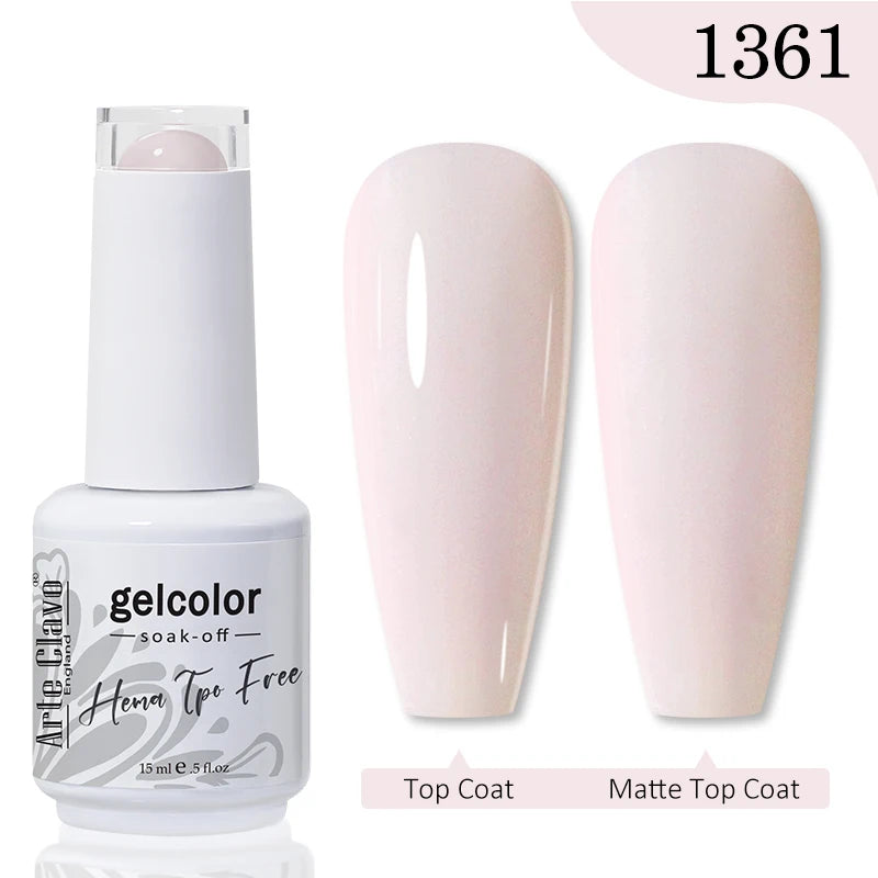 Arte Clavo HEMA TPO FREE Gel Nail Polish Jelly 15ml LED Nail Gel Hybrid Varnish Matt Top Base Coat Nail Art Gellak Primer