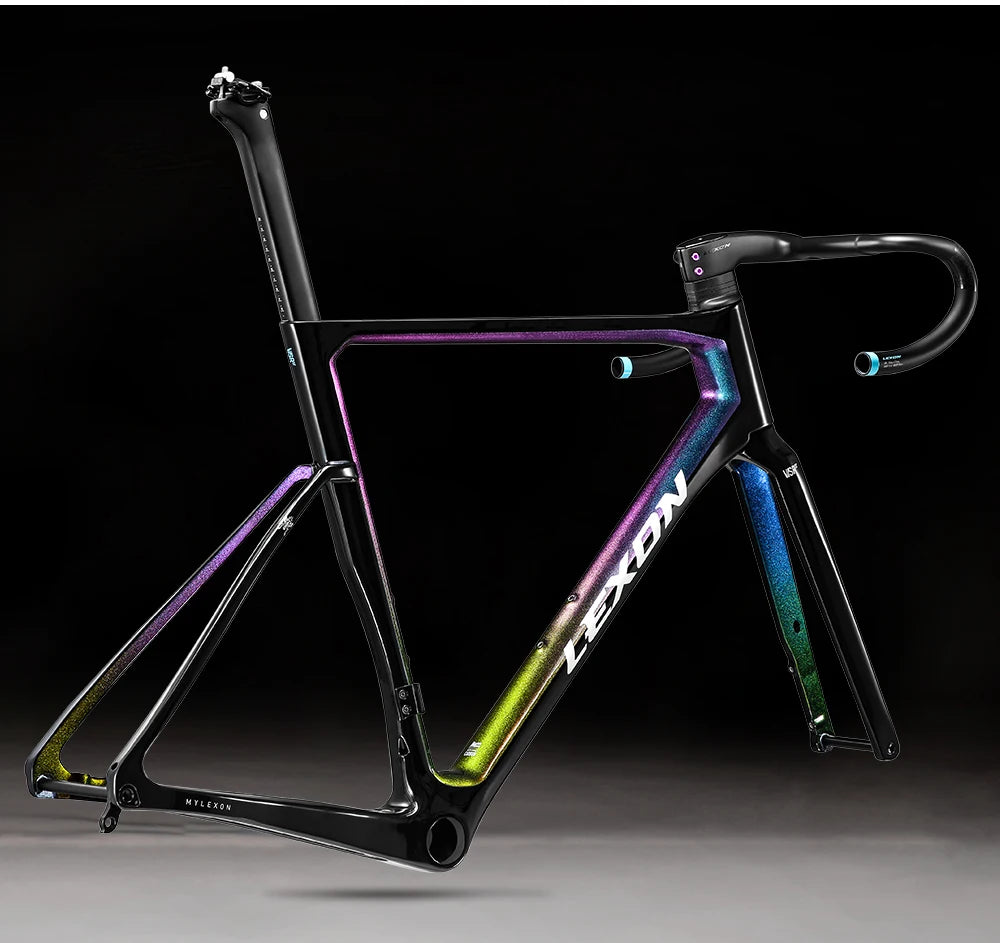 LEXON VERO Full Carbon Road Bike Handlebar Full Inner Cable Urltra-Light Bicycle Racing Handlebars Cycling Product Accessories