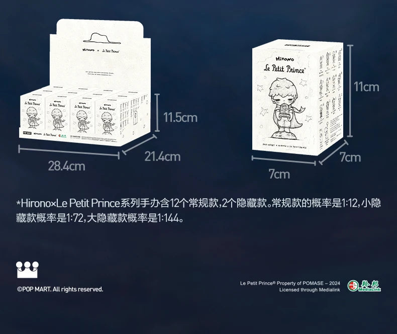 Original Pop Mart Hirono Ono Blind Box Hirono X Le Petit Series Mysterious Box Little Co Branded Decor Figurine Cute Toys Gift
