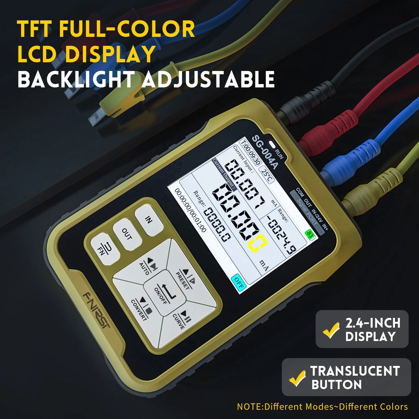FNIRSI SG-004A 4-20mA Multifunctional Gerador de sinal PT100 Thermocouple Resistance Pressure Transmitter Process Calibrator