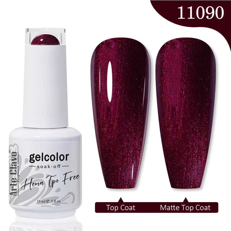Arte Clavo HEMA TPO FREE Gel Nail Polish Jelly 15ml LED Nail Gel Hybrid Varnish Matt Top Base Coat Nail Art Gellak Primer