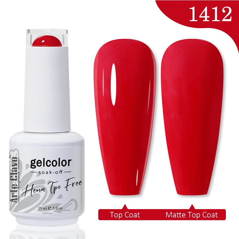 Arte Clavo HEMA TPO FREE Gel Nail Polish Jelly 15ml LED Nail Gel Hybrid Varnish Matt Top Base Coat Nail Art Gellak Primer