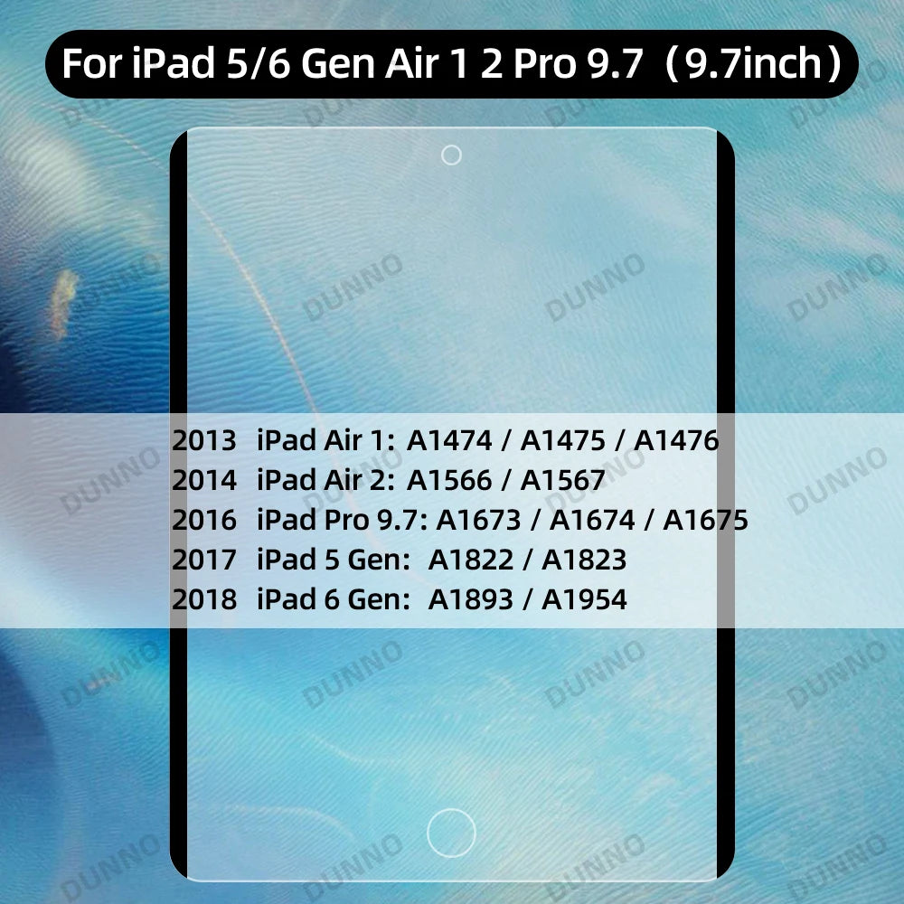 Paper Feel Screen Protector Film for iPad Air 11in 2024 Pro 11/12.9 Air 4 5 10/9/8/7th Generation Removable Magnetic Attraction