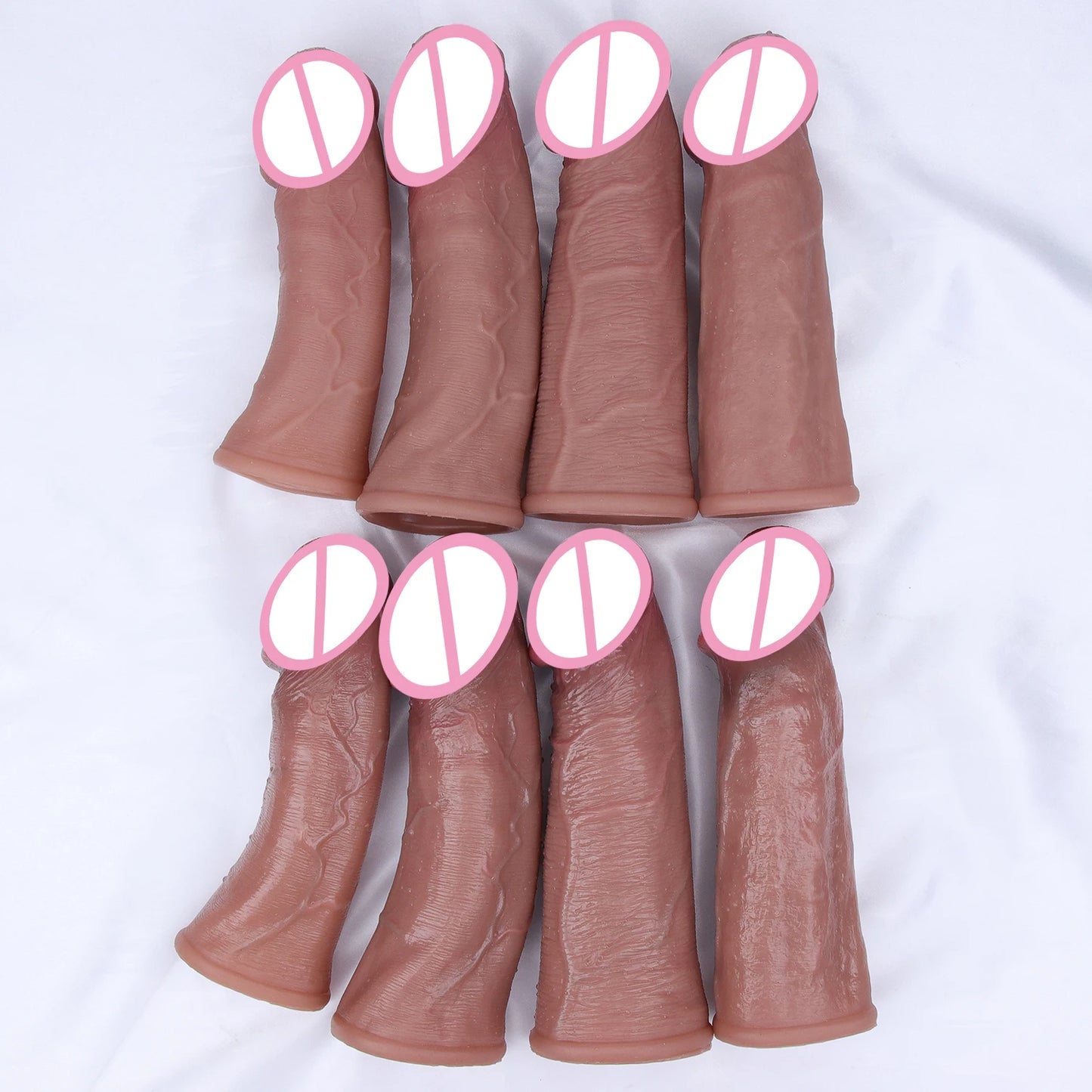 4 Styles Soft Realistic Enlarger Penis Sleeve Big Growth Real Silicone Dick Man Delayed Ejaculation Extend Cock Condom Sex Toy