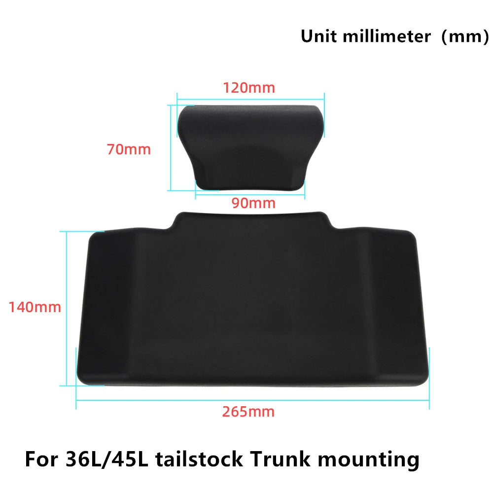 Motorcycle Helmet Box Trunk Small Backrest PU Backrest Cushion Self Skinned Foam Rear Tool Cases Shock Absorber