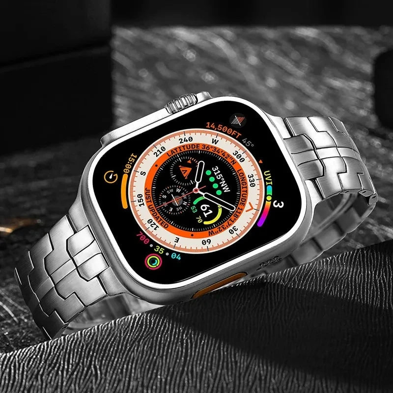 Stainless Steel Strap For Apple Watch Series 11 10 9 8 SE 3 46mm 45mm 42mm 44mm Metal Bracelet Band For iWatch Ultra 3/2/1 49mm