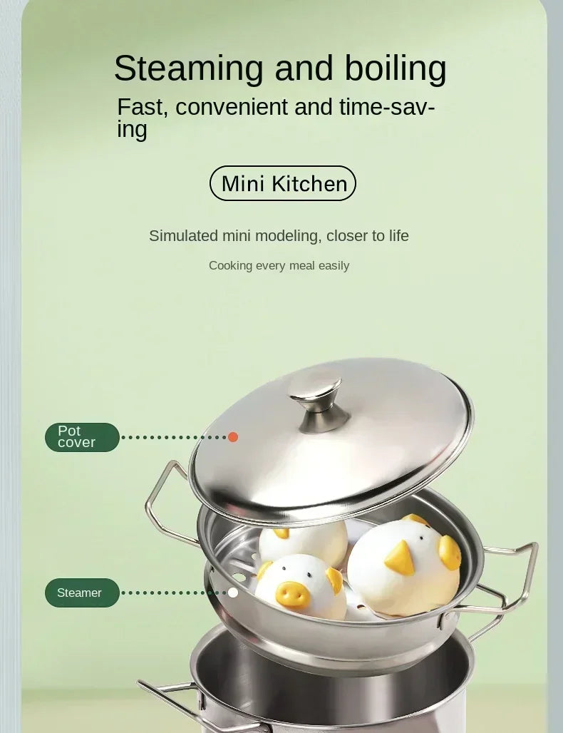 New Girl Baby Can Cook Funny Mini Kitchen Wholesale Real Cooked Family Toy Set Birthday Gift Girl Toys