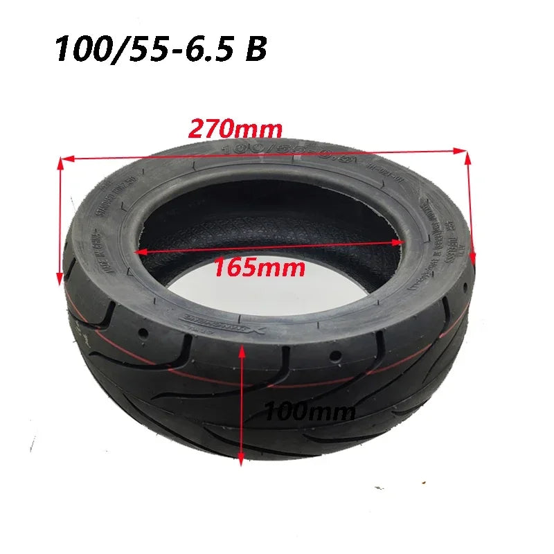100/55-6.5 Tubeless Tire 90/65-6.5 100/65-6.5 Thickened Wear-resistant Vacuum Tyre with Air Valve for Electric Scooter