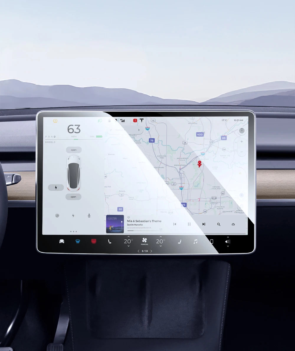 YZ Tempered Glass Screen Protector For Tesla Model 3 Y X 2023 2022 2021 Center Control Accessorie Tesla HD Film Protection