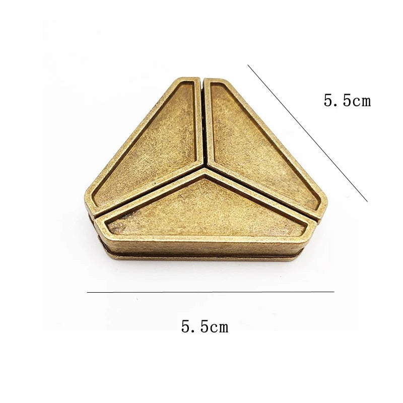 Alloy Triangle Lock Puzzle Brain Teasers Adults IQ For Children Quebra Cabeça Rompecabezas Metal Juegos De Ingenio Y Logica