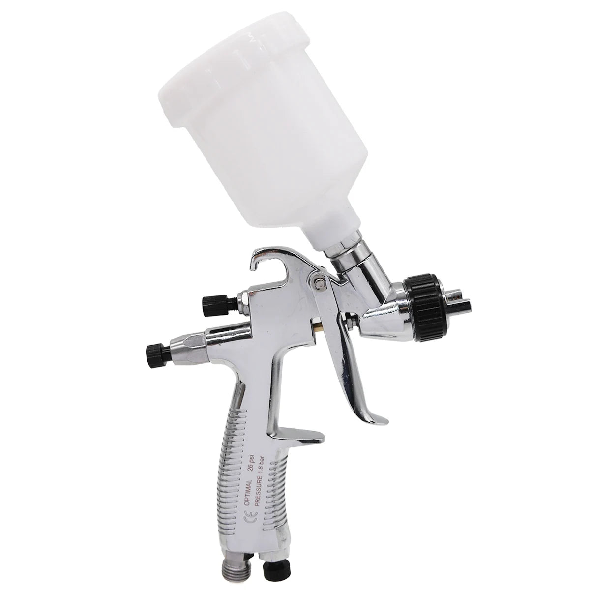 LVMP Mini Spray Gun Gravity Feed 125ml Airbrush with Adjustable Nozzle 0.5/0.8/1.0/1.2mm for Repair Work And Spraying