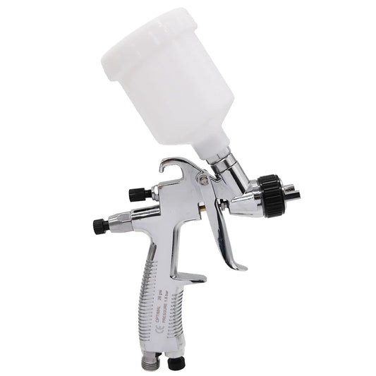LVMP Mini Spray Gun Gravity Feed 125ml Airbrush with Adjustable Nozzle 0.5/0.8/1.0/1.2mm for Repair Work And Spraying