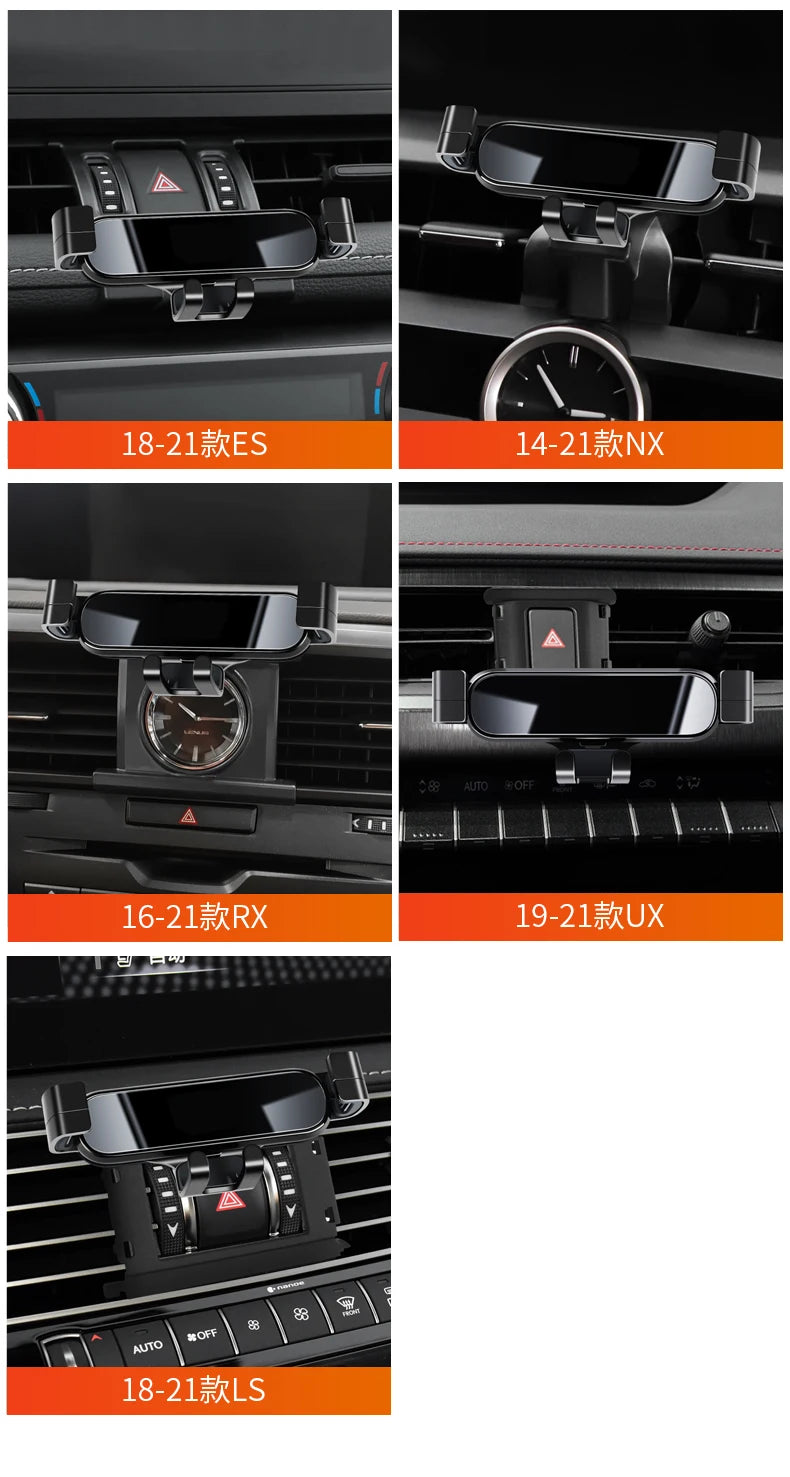 Car Mobile Phone Holder For Lexus RX300 RX350 RX450H 2009-2022 360 Degree Rotating GPS Special Mount Support BracketAccessories