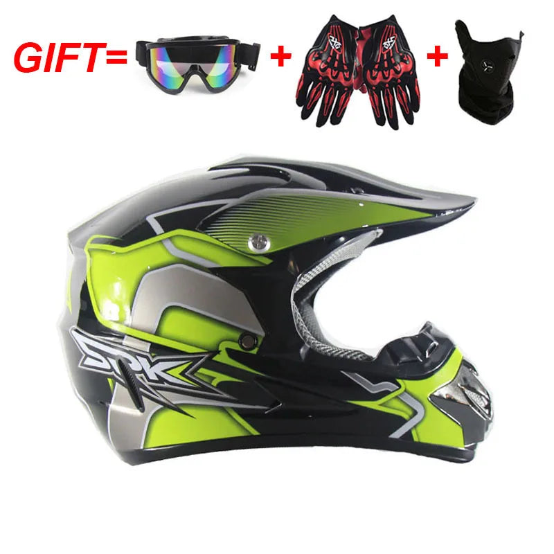 Adult Motocross Dirt Bike Helmet Dirtbike ATV Helmet Unisex Adult Men Women Adjustable Off-Road Motorcycle Helmet