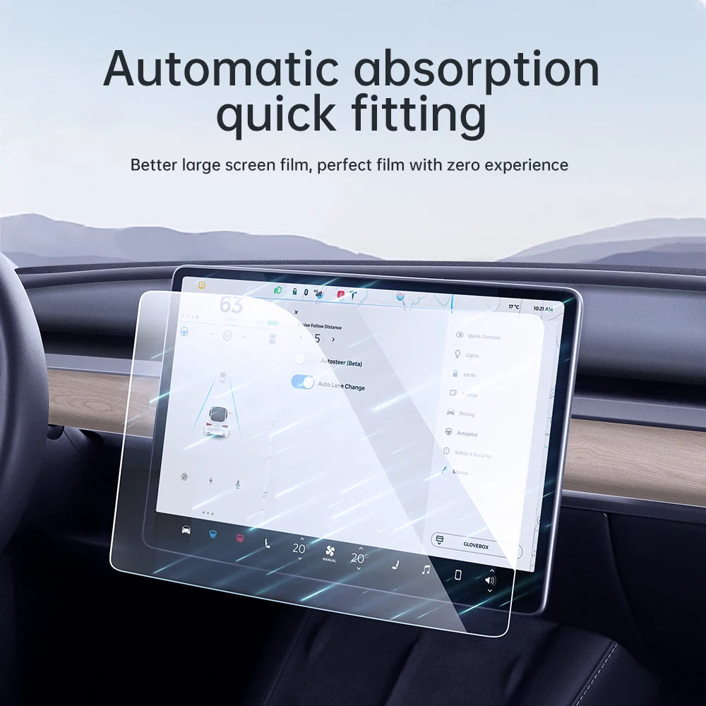 YZ Tempered Glass Screen Protector For Tesla Model 3 Y X 2023 2022 2021 Center Control Accessorie Tesla HD Film Protection