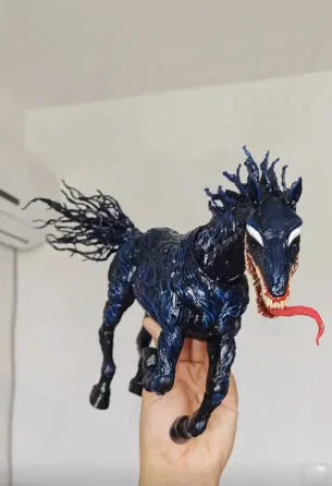 New Venom Horse Action Figure Joint Movable Toys Change Face Statue Model Doll Collectible Decorate For Kids Toy Gift