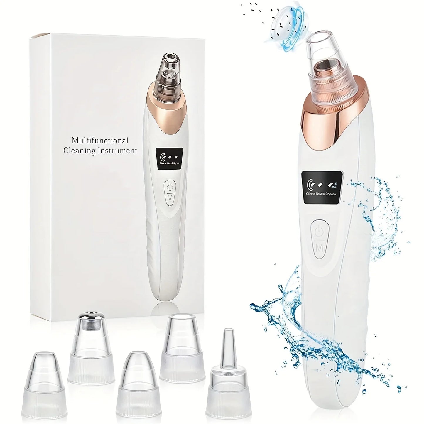 Blackhead Remover Pore Vacuum - 5 Suction - USB Rejected Facial Pore Cleaner Kit For Adult Acne Extractor Tool