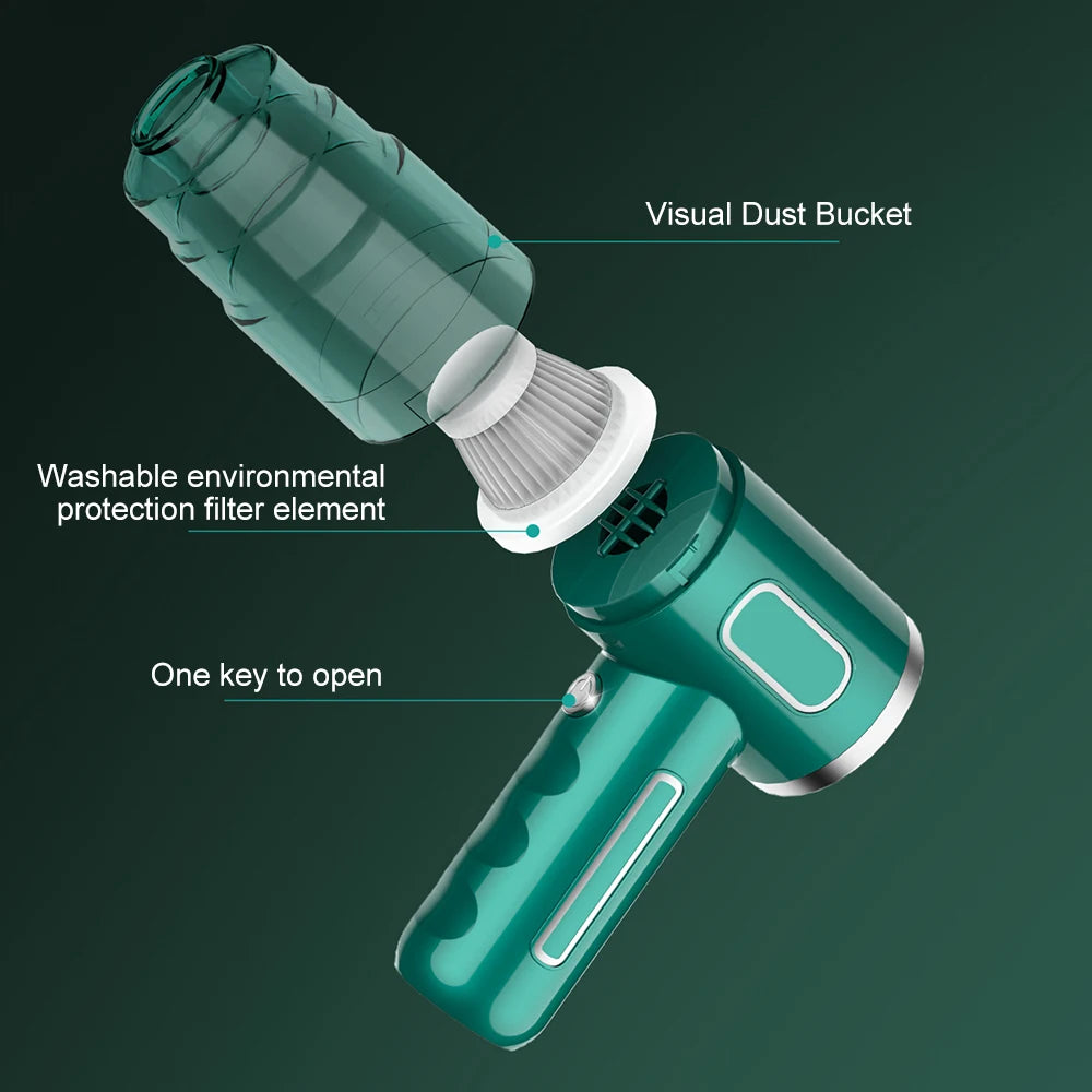 29000Pa Wireless Car Vacuum Cleaner Strong Suction Dust Catcher Cordless Handheld Wet Dry Vacuum Cleaner Air Duster For Car