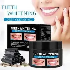 NEW PURE NATURAL TEETH WHITENING CHARCOAL POWDER-60 ml