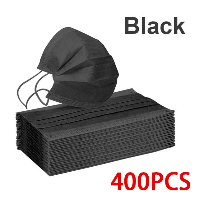10-600PCS Certified surgical mask Medical masks Black Adults mascarillas Surgical Face mask mascarillas quirurgicas homologadas