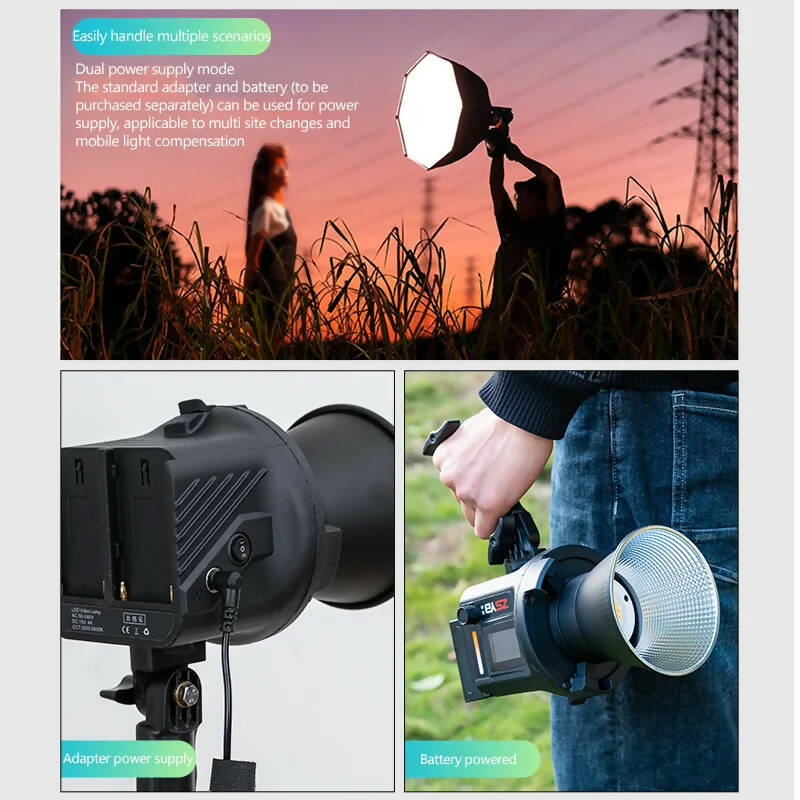 ZSYB CL-60Bi Bi-color LED Light 3200-5600k led 60w Professional iluminador led para video para fotografia For Outdoor Shooting
