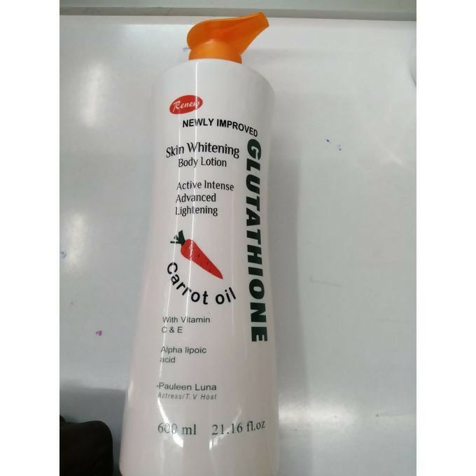 Glutathione Skin Whitening Lotion With Carrot Oil, Vitamin C And E -600ml