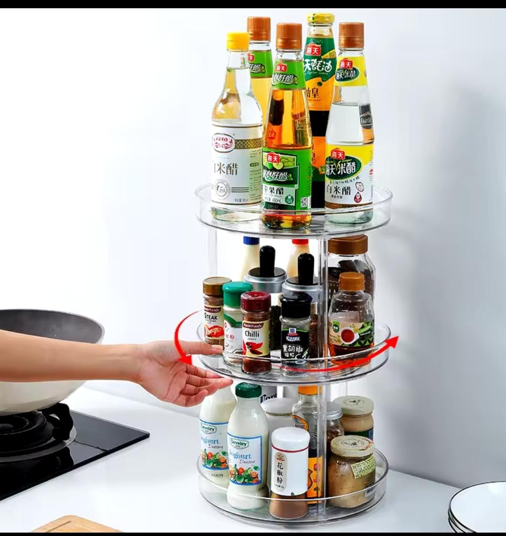 Acrylic Rotating Multi-purpose Organizer(28cm * 28cm * 35cm)