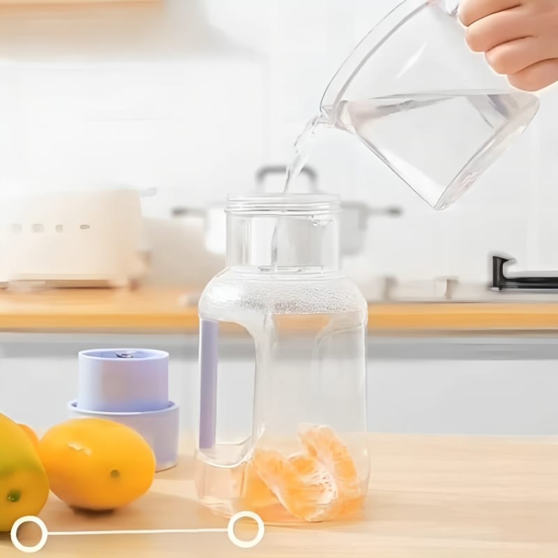 High-Quality 2-in-1 Cordless Rechargeable Portable Blender Juicer – 1600ml Capacity with Reusable Silicone Straw