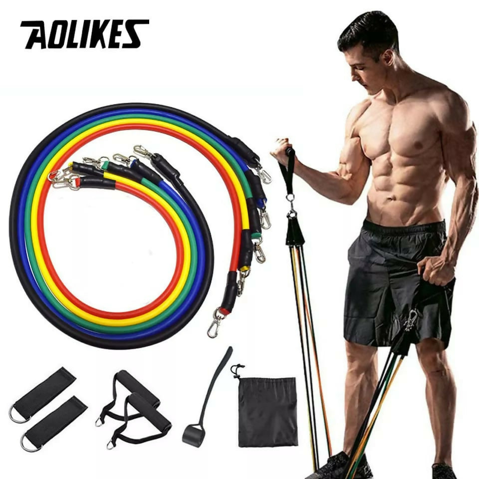 Full body excercise multipurpose high elastic rubber band set with hand
