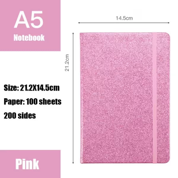 A5 Glittery Hardcover Notebook