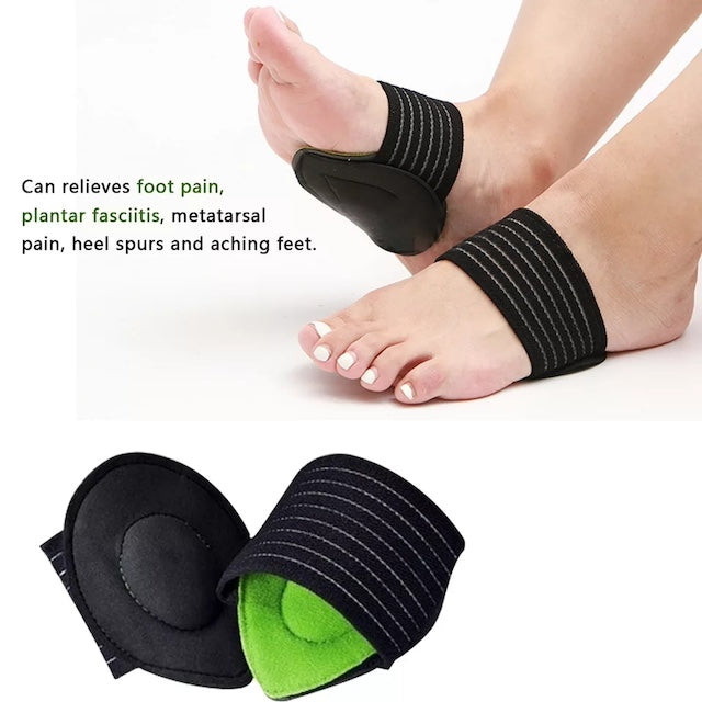 Brace Support Cushioned Foot Pad, Flat Feet Foot Care Pain Relief Wrap Pads, Targeted Pressure Point Relief Fallen Arch Support Cushions