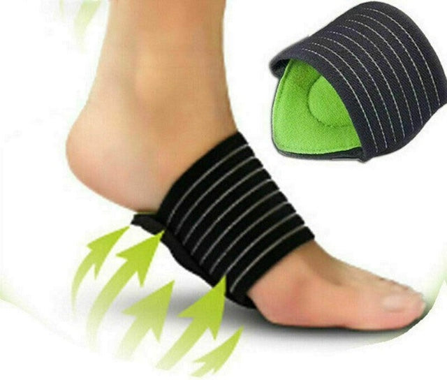 Brace Support Cushioned Foot Pad, Flat Feet Foot Care Pain Relief Wrap Pads, Targeted Pressure Point Relief Fallen Arch Support Cushions