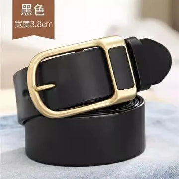 Men's Vintage Black PU Leather Belt with Stylish Needle Buckle