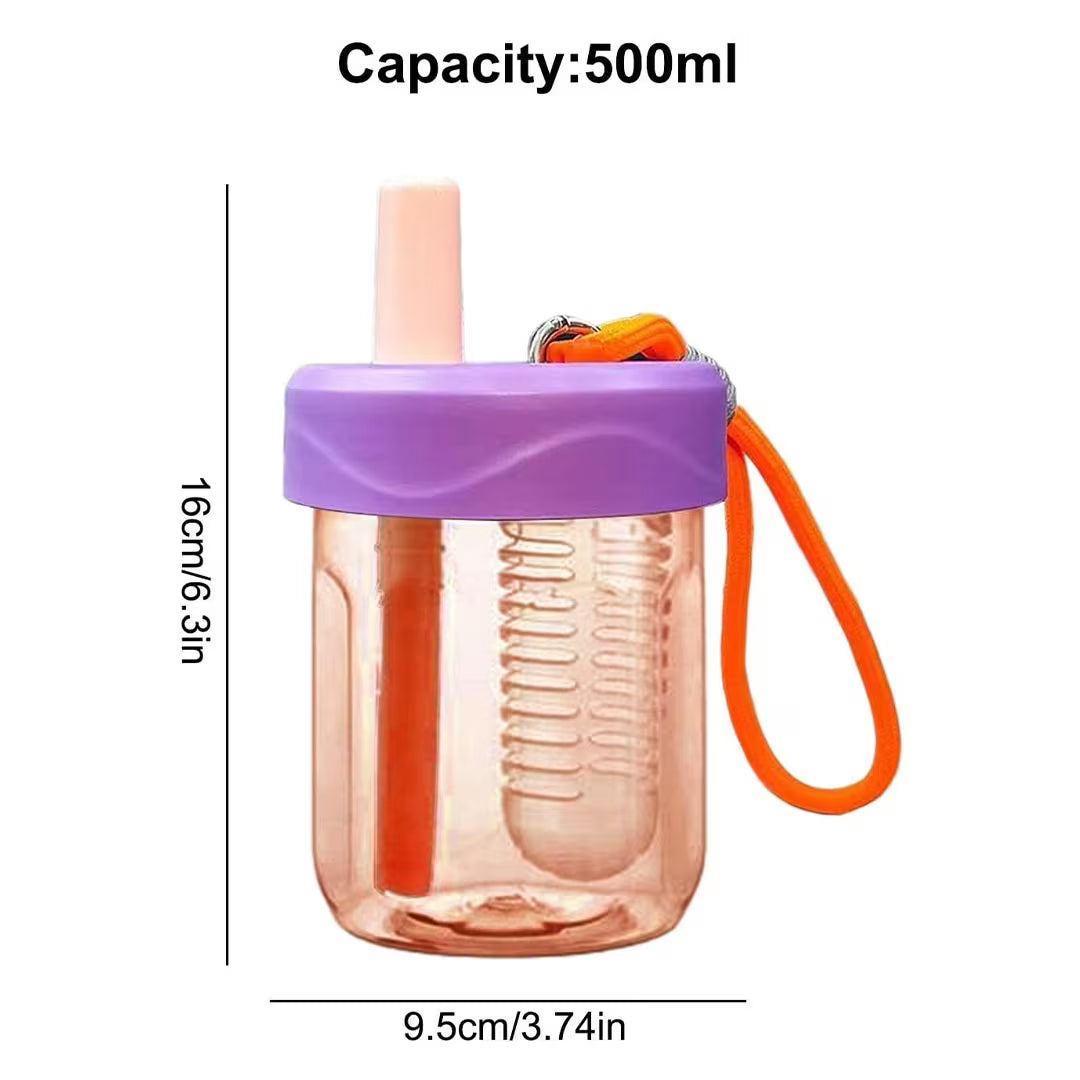 Kids Leak Proof Water Bottle with Straw and Infuser