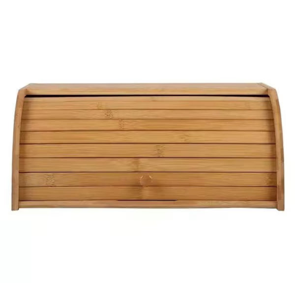Bamboo Bread Box with Roll-Top Lid