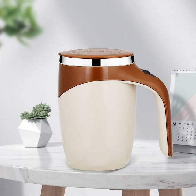 Electric Stirring Coffee Mug, Self Stirring Mug, Rotating Mixing Cup for Home, Electric Stainless Steel Self Mixing Coffee Mug, Suitable for Coffee, Milk, Cocoa