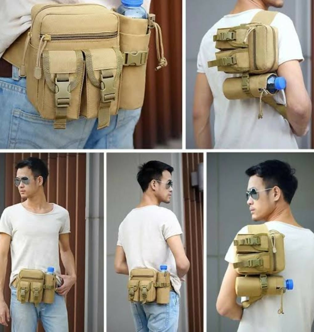Waist bag with bottle holder