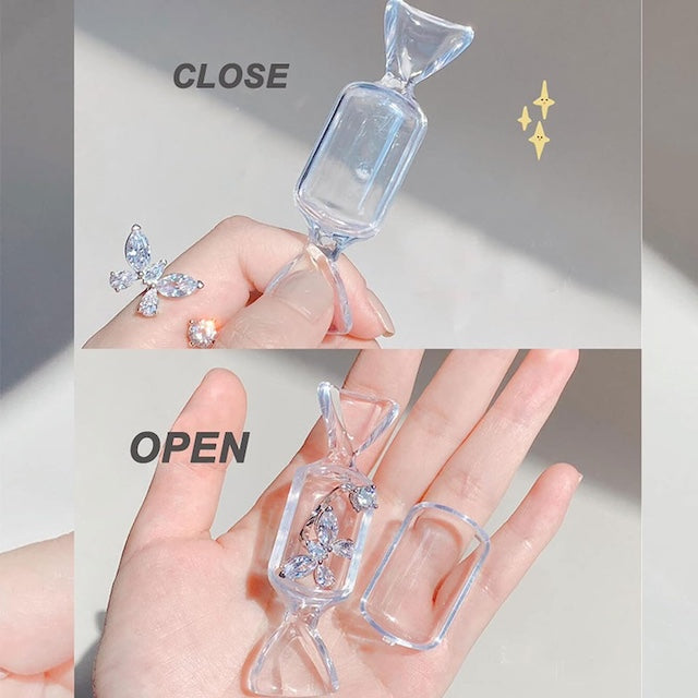 Candy Shape Transparent Make Up Storage Box , Women's Jewelry Accessories Storage Box, Candy Shape Jewelry Box - 5 Pieces