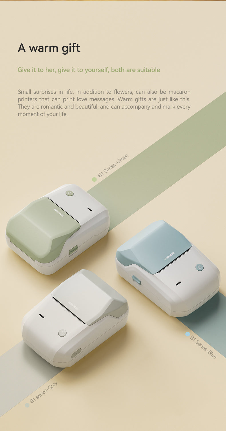 Niimbot B1 Portable Thermal Printer Handheld Adhesive label printer For Wireless Bluetooth Tag Price Color Rolls Label Maker