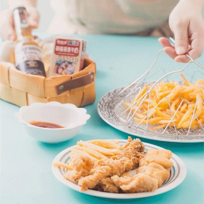 Deep Fry Basket - Stainless Steel Foldable Strainer Basket Colander -