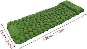Sleeping pads with pillow and Air foot pump