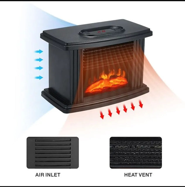 Electric Fireplace, Fireplace Accessories, Electric Fireplace Heater For Home With Remote Control, Portable Indoor Space Heater