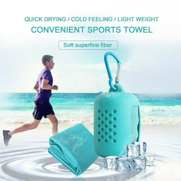 Portable sports Quick dry Cool towel in silicone pocket4