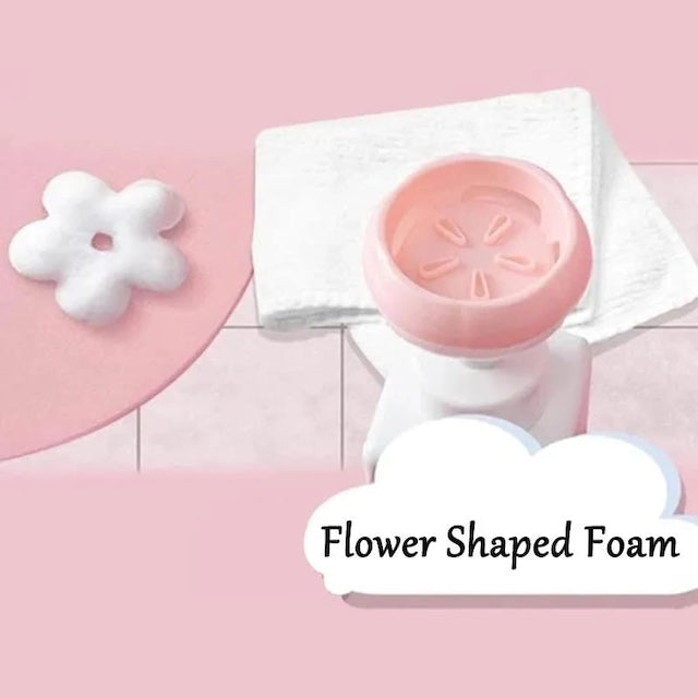 Foam Flower Hand Soap Dispenser, Hydrating Soap Flower Remove Germs Disinfection, Soap Pump Bottle - Pack of 5 Sold with One Cap