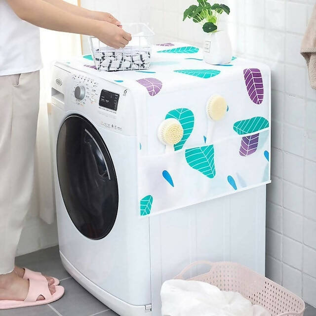 Fridge Covers, Fridge Dustproof Covers, Washing Machine Cover, Sun Protection, Waterproof, Fridge Dust Protection with Multifunctional Side Storage Bag